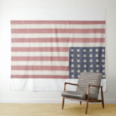 Americana Rustieke Amerikaanse Vlag Wandkleed (In Situ (horizontaal))