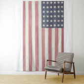 Americana Rustieke Amerikaanse Vlag Wandkleed (In situ)