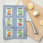 Americana Seed Packet Folk Art Theedoek (Quarter Fold)