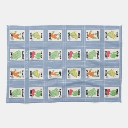 Americana Seed Packet Folk Art Theedoek (Horizontaal)