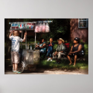 Americana - Stad - Het kopen van traktaties Poster