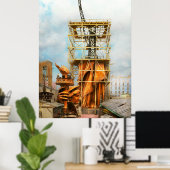 Americana - Standbeeld van de Vrijheid - Half ontk Poster (Thuiskantoor)