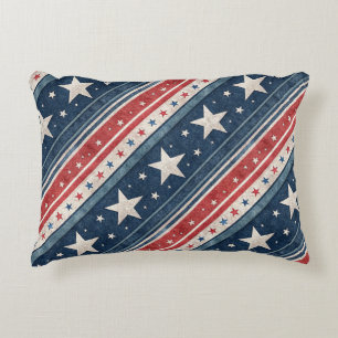 Americana/Stars Strepen/Patriottisch Accent Kussen