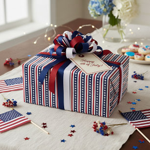 Americana sterren en strepen  cadeaupapier