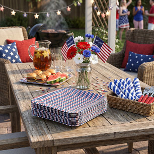 Americana sterren en strepen papieren bordje