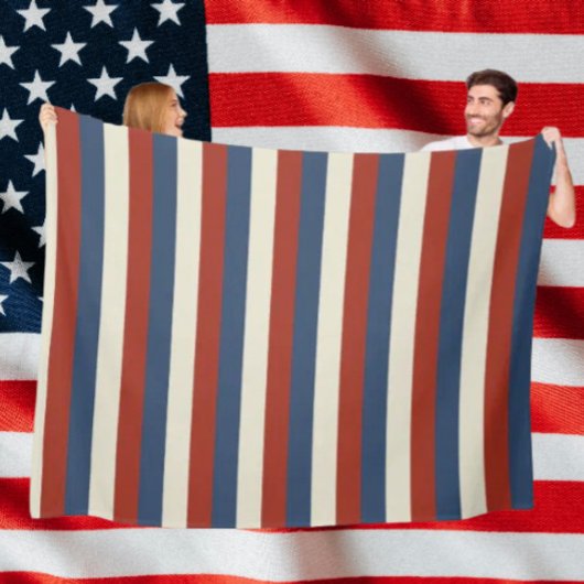 Americana Strepen – Knuffeldekbed van fleece Deken