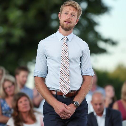 Americana strepen met sterren stropdas