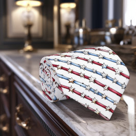 Americana strepen met sterren stropdas