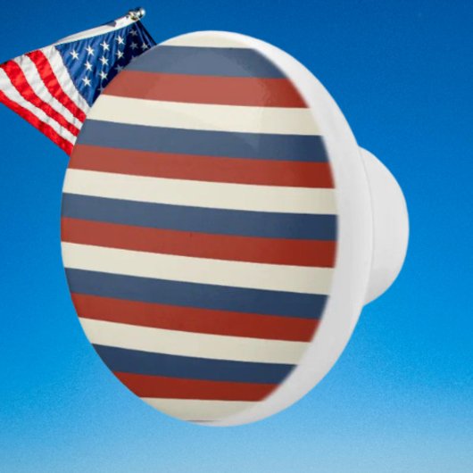Americana Stripes – Keramische ladeknop Knop
