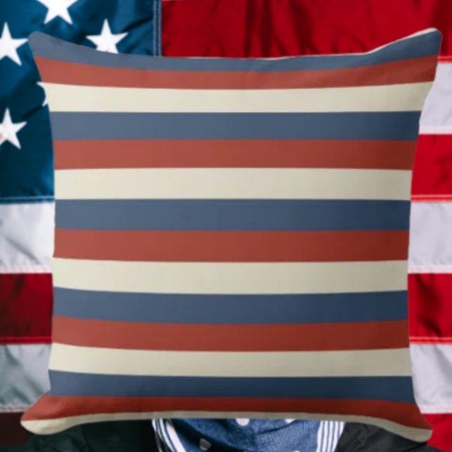 Americana Stripes - Klassiek Sierkussen (Creator heeft geüpload)