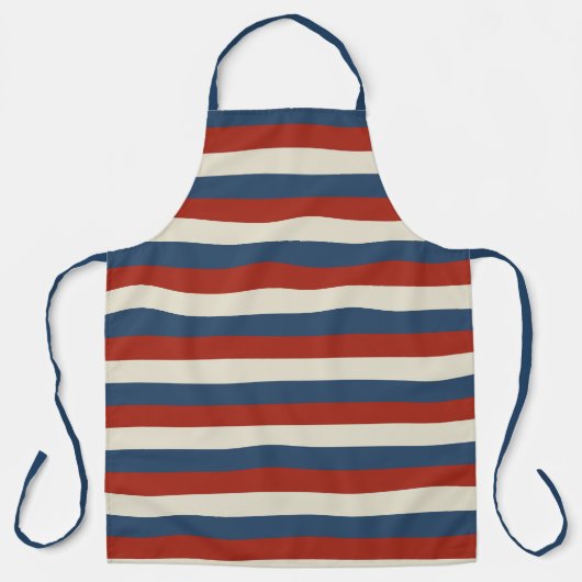 Americana Stripes – Schort voor patriottische chef (Voorkant)