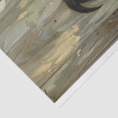 Americana Style Schilderij van een zwarte Hen Deco Tissuepapier (Detail)