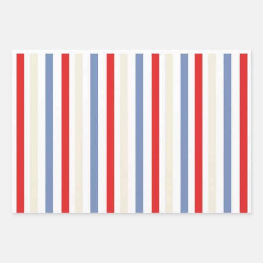 Americana thema, rood, wit en blauw inpakpapier vel (Voorkant 2)