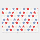 Americana thema, rood, wit en blauw inpakpapier vel (Voorkant)