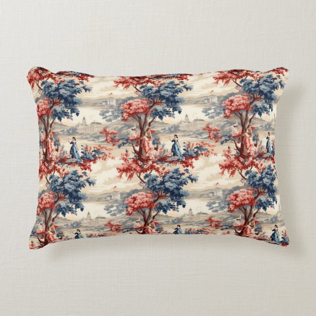 Americana Tuin Toile Accent Kussen (Voorkant)