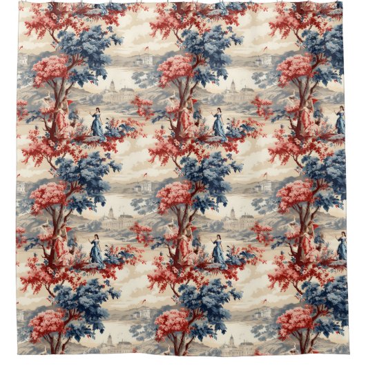 Americana Tuin Toile Douchegordijn (Voorkant)