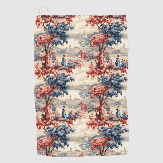 Americana Tuin Toile Golfhanddoek (Voorkant)