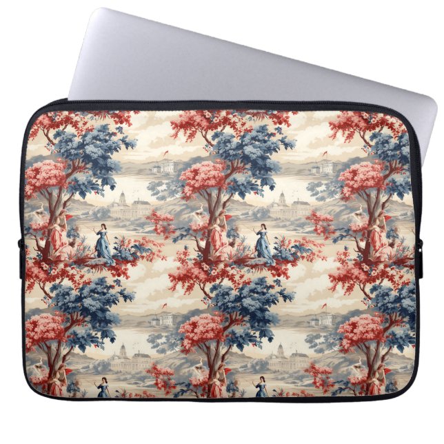 Americana Tuin Toile Laptop Sleeve (Voorkant)