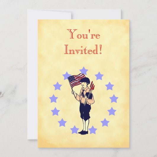 Americana US Flag Custom Party Uitnodigingen (Voorkant)