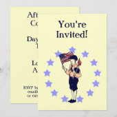  Americana US Flag Custom Party Uitnodigingen (Voorkant / Achterkant)