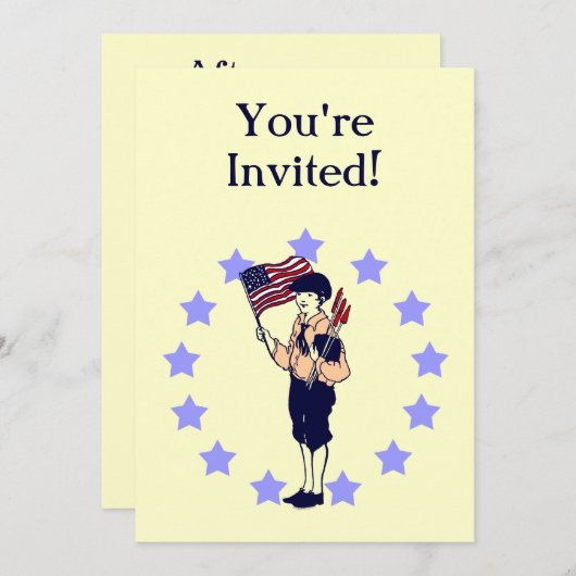  Americana US Flag Custom Party Uitnodigingen (Voorkant / Achterkant)