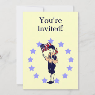 Americana US Flag Custom Party Uitnodigingen