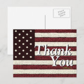 Americana USA Stars and Stripes Dank U Briefkaart (Voorkant / Achterkant)
