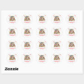 Americana verjaardagsfeest bedank sticker (Vel)