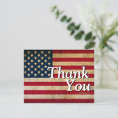 Americana  Vlag Verenigde Staten Dank u Briefkaart (Staand voorkant)