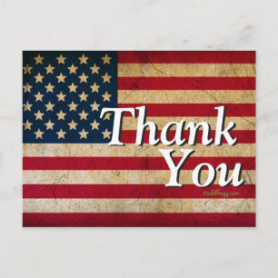 Americana  Vlag Verenigde Staten Dank u Briefkaart