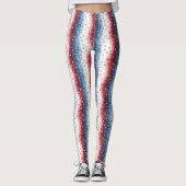 Americana Watercolor Stars & Stripe Leggings (Voorkant)