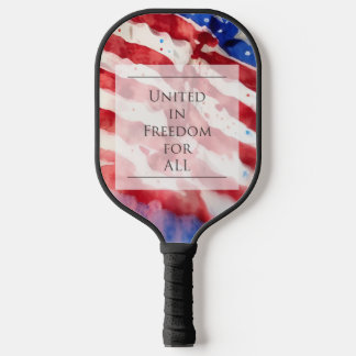 Americana waterverf, Amerikaanse vlagvrijheid voor Pickleball Paddle