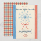 Americana Waterverf BBQ uitnodiging (Voorkant / Achterkant)