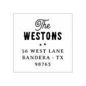 Americana Westerse Typografie Retouradres Rubberstempel (Afrduk)