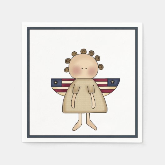 Americana White Paper Napkins Servetten (Voorkant)