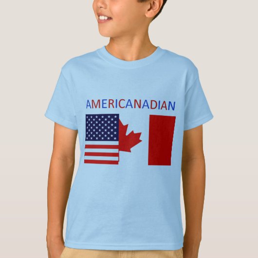 AMERICANADIAN 2-jongens blauw t-shirt (Voorkant)