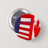 AmeriCanadian 3-toets Ronde Button 5,7 Cm (Voorkant /achterkant)
