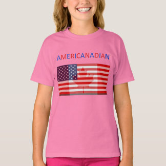 AMERICANADIAN girls' ringer tee T-shirt