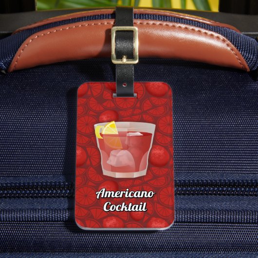 Americano cocktail bagagelabel (Voorkant Insitu 2)