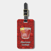 Americano cocktail bagagelabel (Voorkant verticaal)