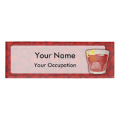 Americano cocktail naam tag (Voorkant)