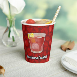 Americano Cocktail Papieren Bekers