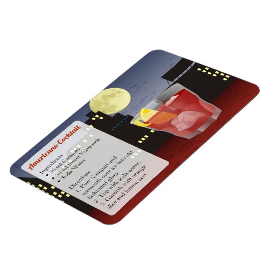 Americano Cocktail Recept Magneet (Linkerzijde)