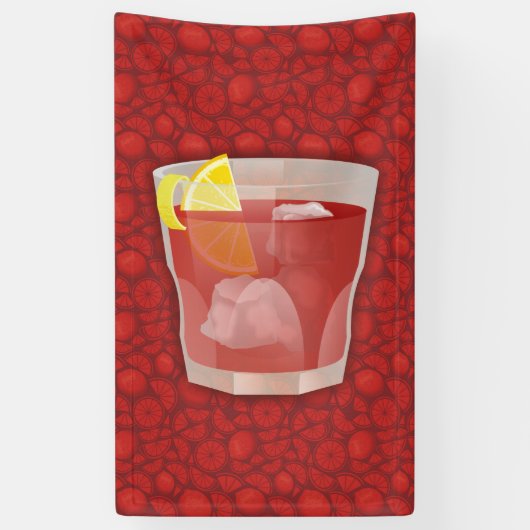 Americano cocktail spandoek (Verticaal)