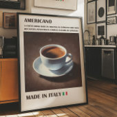 Americano Coffee Wall Art, Italiaans Espresso Drin Poster