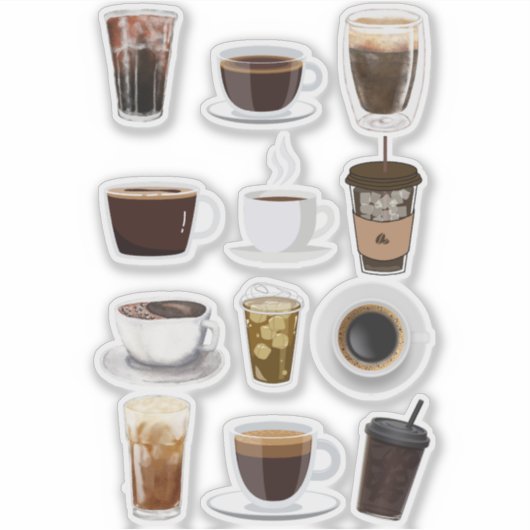 Americano Collage Sticker (Voorkant)