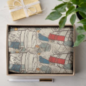 Americano Koffie efemera collage patroon Tissuepapier (Geschenk)