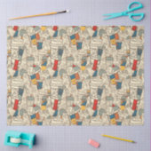 Americano Koffie efemera collage patroon Tissuepapier (Craft)