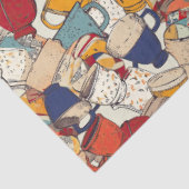 Americano Koffie No 2 efemera collage patroon Tissuepapier (Detail)