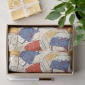 Americano Koffie No 4 ephemera collage patroon Tissuepapier (Geschenk)